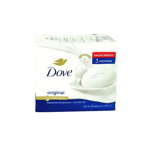 Jabon Dove Original Blanco 3 Unidades 90 G