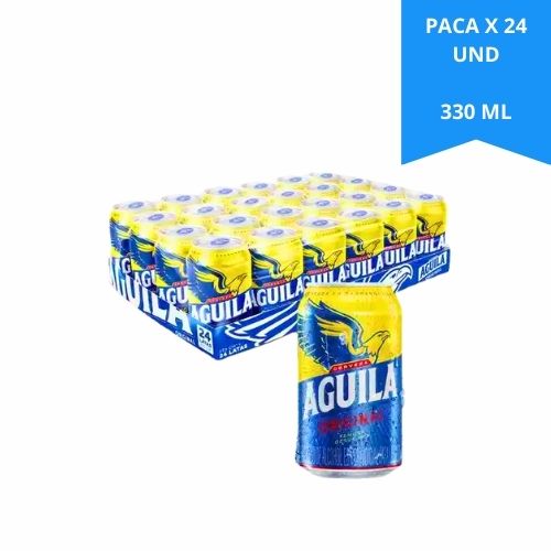 Cerveza Aguila Lata 330ml Paca X24 Unidades