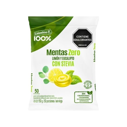 Menta Zero Limon Eucalipto Colombina Paq.x50u.