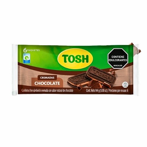Galletas Tosh Cremadas Chocolate Paq.x 6u.