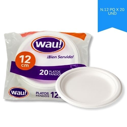 Plato Icopor Pando N.12 Paquete X20 Unidades Wau