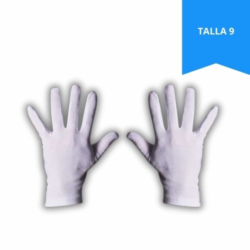 Guante Algodon Blanco Talla 9 Precio Mayorista