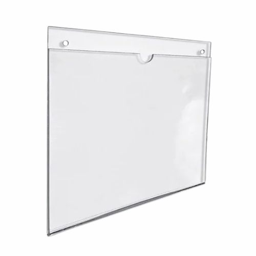 Bolsillo Acrilico Horizontal T. Carta Con Pestaña Y Perforaciones