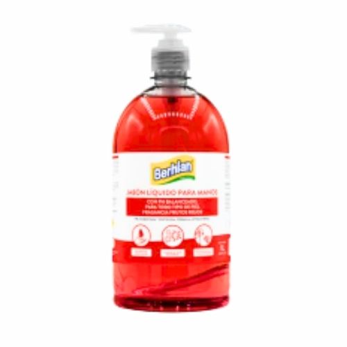 Jabón Liquido Para Manos Antibacterial Frutos Rojos C.Valvula 1000 Ml Berhlan