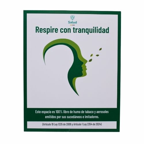 Señalización 20x25 C40 Respire con Tranquilidad