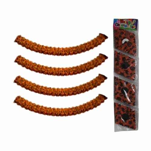 Feston Rombo Negro/ Naranja X4 Unidades