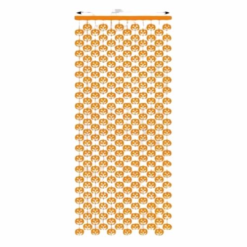 Cortina Naranja Diseño Calabazas  Precio Mayorista