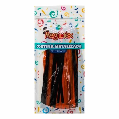 Cortina De Flecos Negro/Naranja  Precio Mayorista