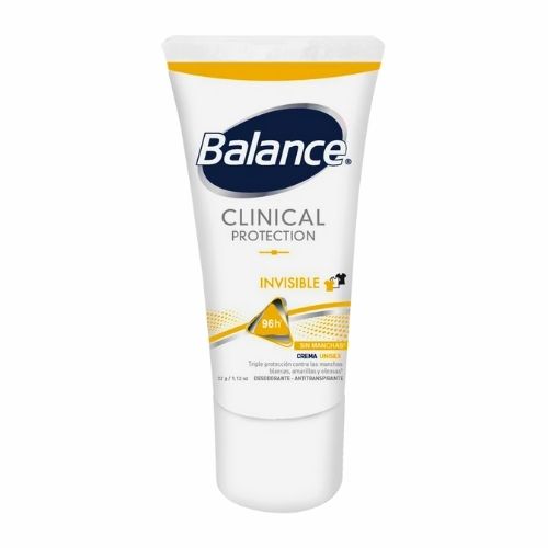 Desodorante Balance Crema Clinical Invisible Unisex Mini Tubo 30 Gr