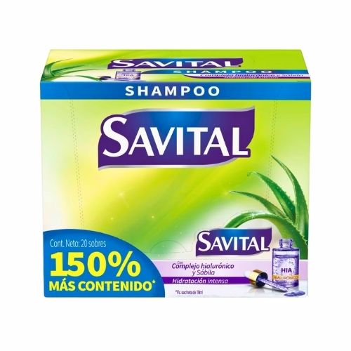 Shampoo Savital Hialurinico Caja X 20 Sobres 25 Ml C/u