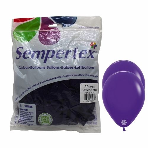 Globos Sempertex Paquete X50u. Ref: R-12 Color Violeta