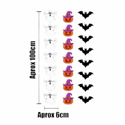 Guirnalda Cortinero 100x6 Cms Diseño Halloween  Precio Mayorista