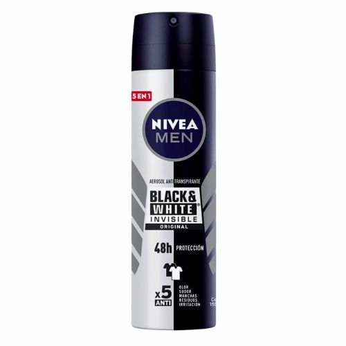 Desodorante Nivea Aerosol Black White Hombre X 150 Ml