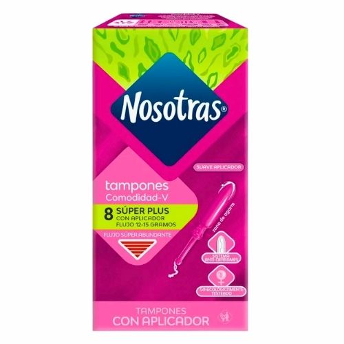 Tampones Nosotras Aplicador Super Plus X 8 Und