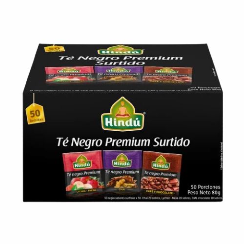 Té Hindu Negro Premium Sabores Surtidos Caja X 50 Sobres