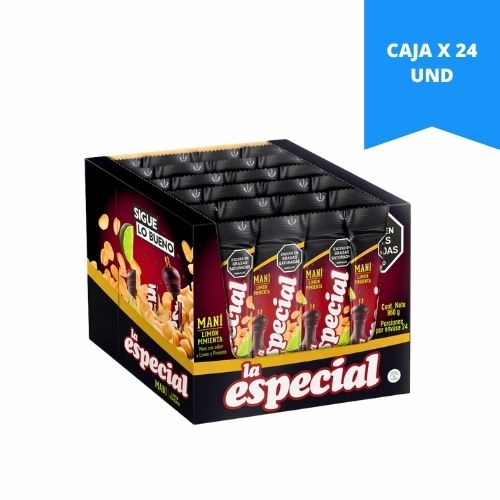 Mani La Especial Limon Pimienta Caja X 24 Und