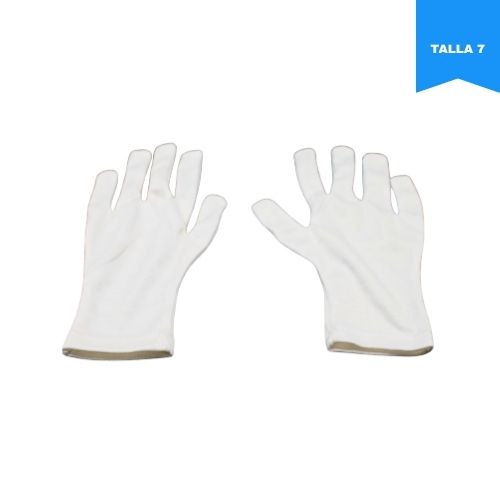 Guante Algodon Blanco Talla 7 Precio Mayorista
