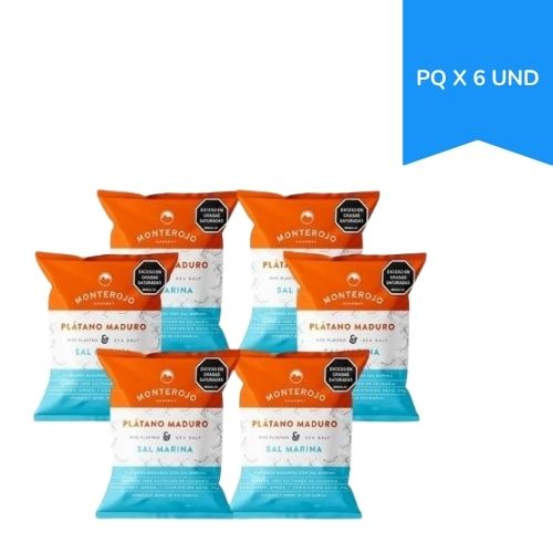 Platano Maduro Sal Marina Monterojo 30 Gr Paq. x 6u.