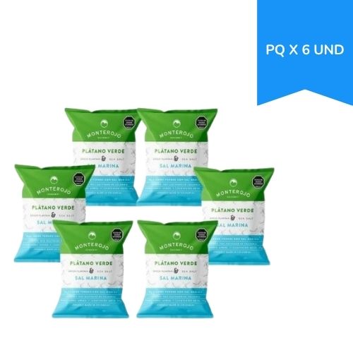 Platano Verde Sal Marina Monterojo 30 Gr Paq.x 6u.