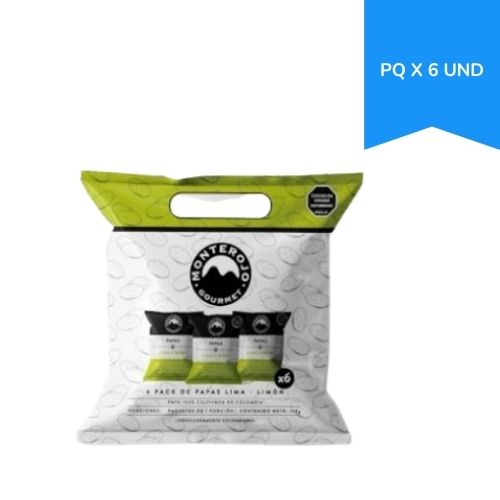 Papas Monterojo Lima Limon 25 Gr Paq X 6 Und
