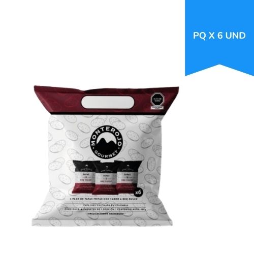 Papas Monterojo BBQ Dulce 25Gr. Paq.x 6u.