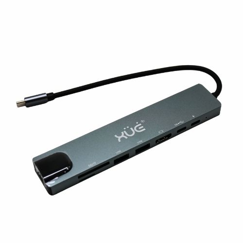 Convertidor CNV-HCX-1522 Docking 8-1 Tipo-C 3.1 Gen1 A Usb3.0/Usb2.0/Hdmi 4K/RJ45 10/100/PD 100W/Typ