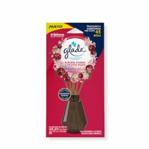 Ambientador Glade Varitas Alegria Floral Frutos Rojos 100 Ml