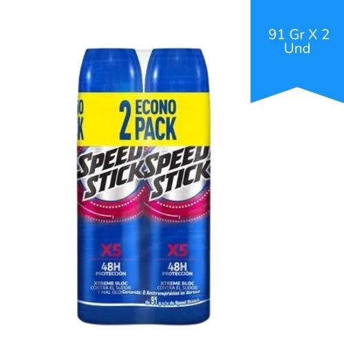 Desodorante Speed Stick Aerosol Hombre 91 Gr X 2 Und
