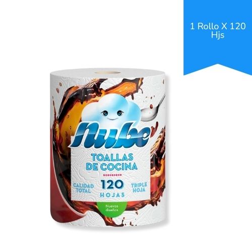 Toalla Cocina Nube Triple Hoja 1 Rollo X 120 Hojas