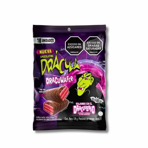 Galletas Dracula Waffer Con Chocolate Paq X 18 Und