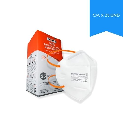 Respirador Particulado N95 Insafe Caja X 25 Und