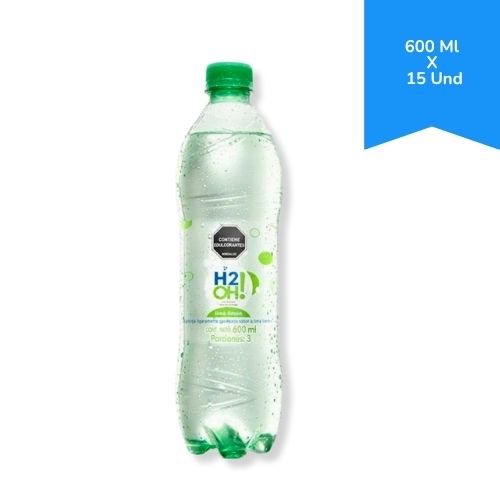 Bebida Gasificada H2O Sabor Lima Limon 600 Ml X 15 Und