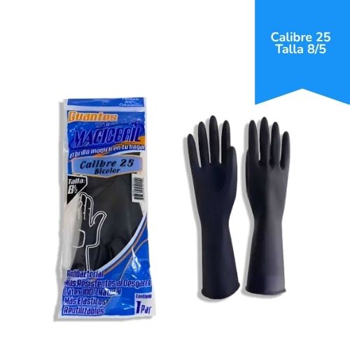 Guante Industrial Negro Calibre 25 Talla 8 5 Magicbril Precio Mayorista