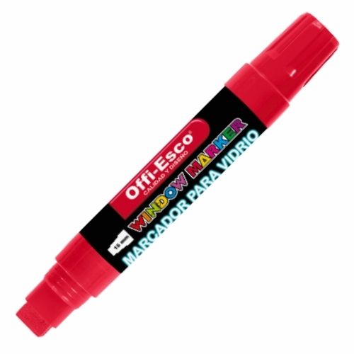 Marcador Para Vidrio Pta Rectangular 15mm OE-550 Rojo  Precio Mayorista