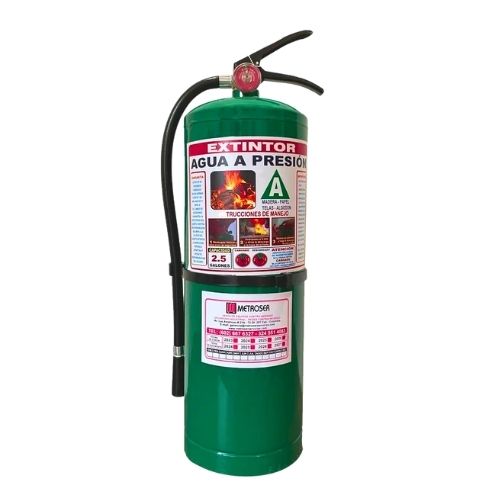 Extintor Agua De 2.5 Galones Con Calcomania Y Manguera
