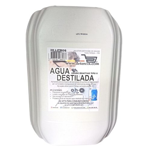 Agua Destilada Galon X 20 Litros