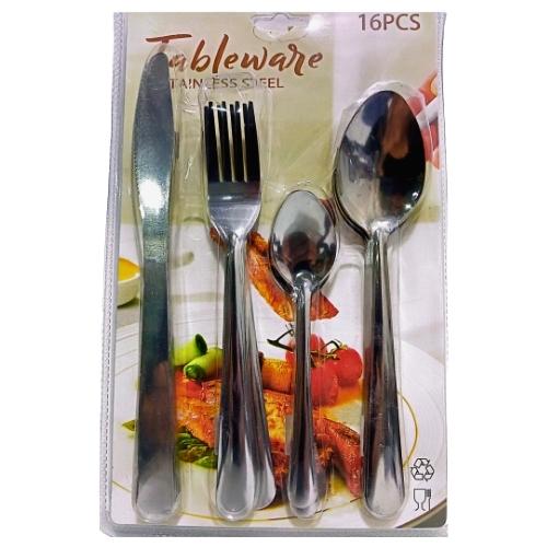 Juego Cubiertos 4 Puestos X 16 Piezas