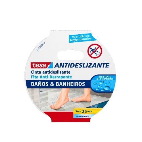 Cinta Antideslizante Transparente Para Baño 25 Mm X 5 Mt