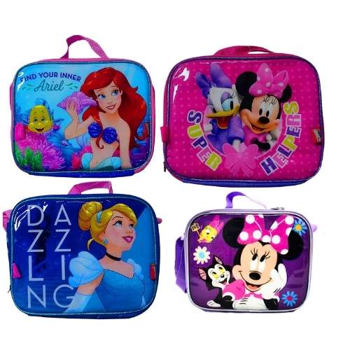 Lonchera + Botilito Plastico Motivo Niña