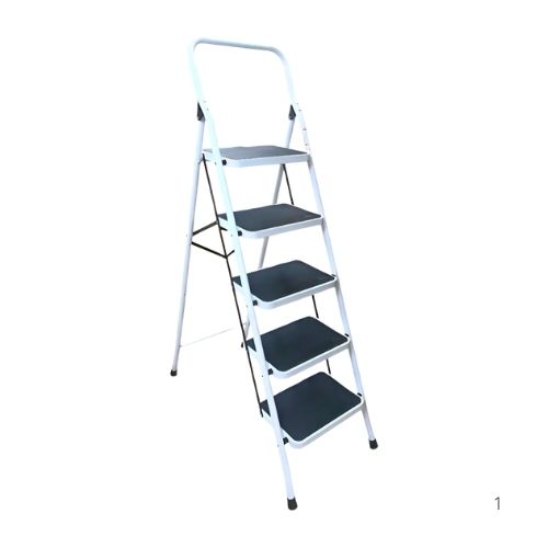 Escalera Acero Tubular 5 Pasos 150 Kg