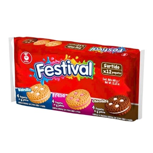 Galletas Festival Surtidas X 6 Paq X 12 Unds