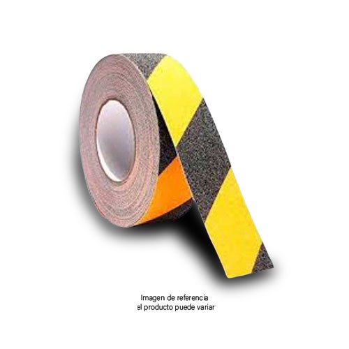 Cinta Antideslizante 5 Mt X 50 Mm Con Adhesivo Amarillo-Negro