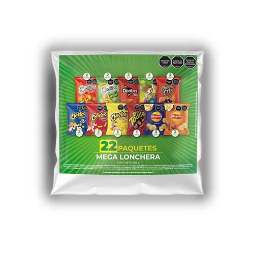 Snacks Mega Lonchera Fritolay X 22 Unds