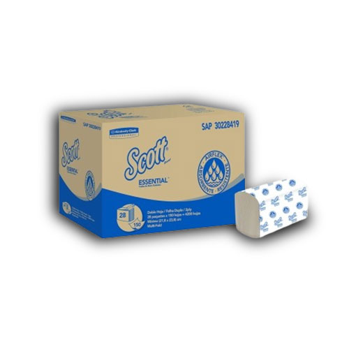 Toalla De Manos Scott Nat Dob Z Paq 150 Caja X 28 Unds R 30228419