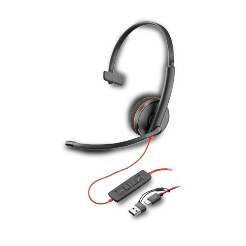 Diadema Poly Blackwire 3210 Monaural Usb-C/USB-A