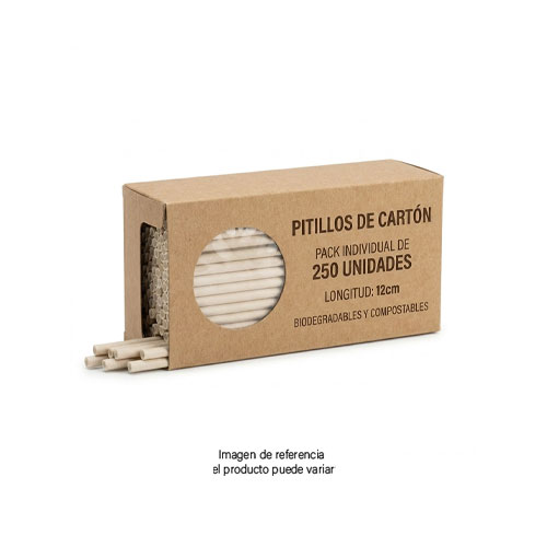 Pitillos De Carton 12 Cm X 250 Und