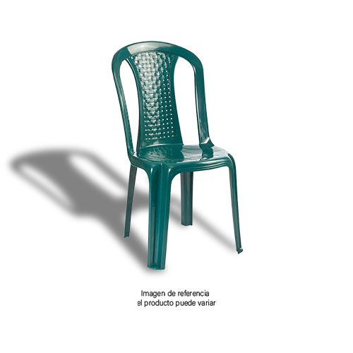 Silla Plastica Verde Sin Brazos Bambu