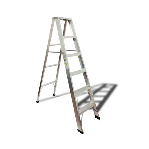 Escalera En Aluminio Tipo Tijera De 6 Pasos
