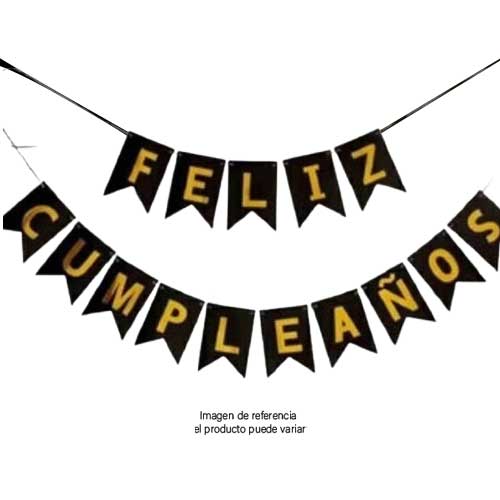 Guirnalda Feliz Cumpleaños Negra.