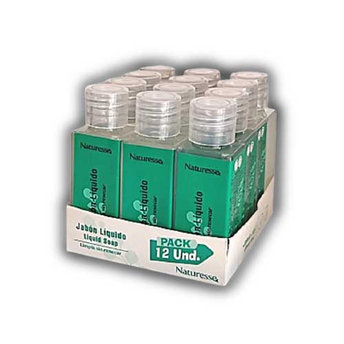 Jabon Para Manos Liquido Hotelero Manzana Verde Frasco 30ml X12u.